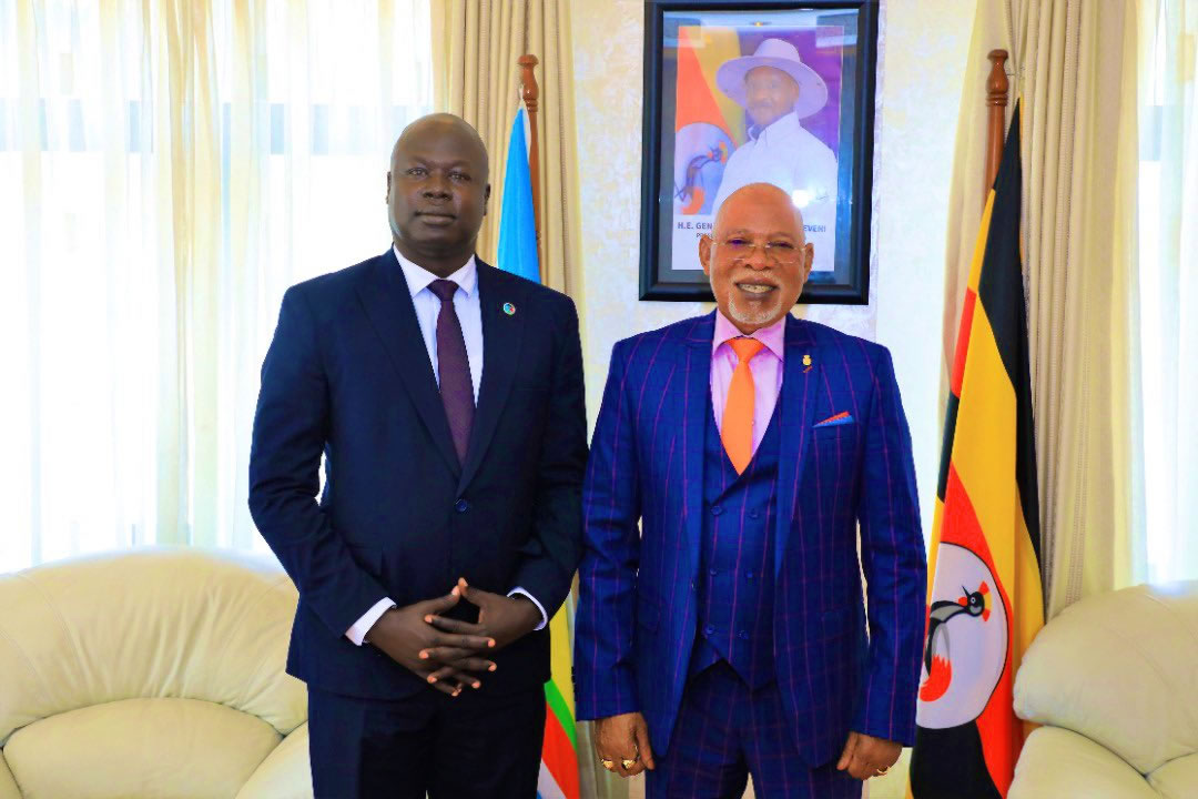 H. E. Ambassador Simon Juach Deng presented Letters of Credence to the Minister of Foreign Affairs of the Republic of Uganda, Hon. Gen. Jeje Odong.